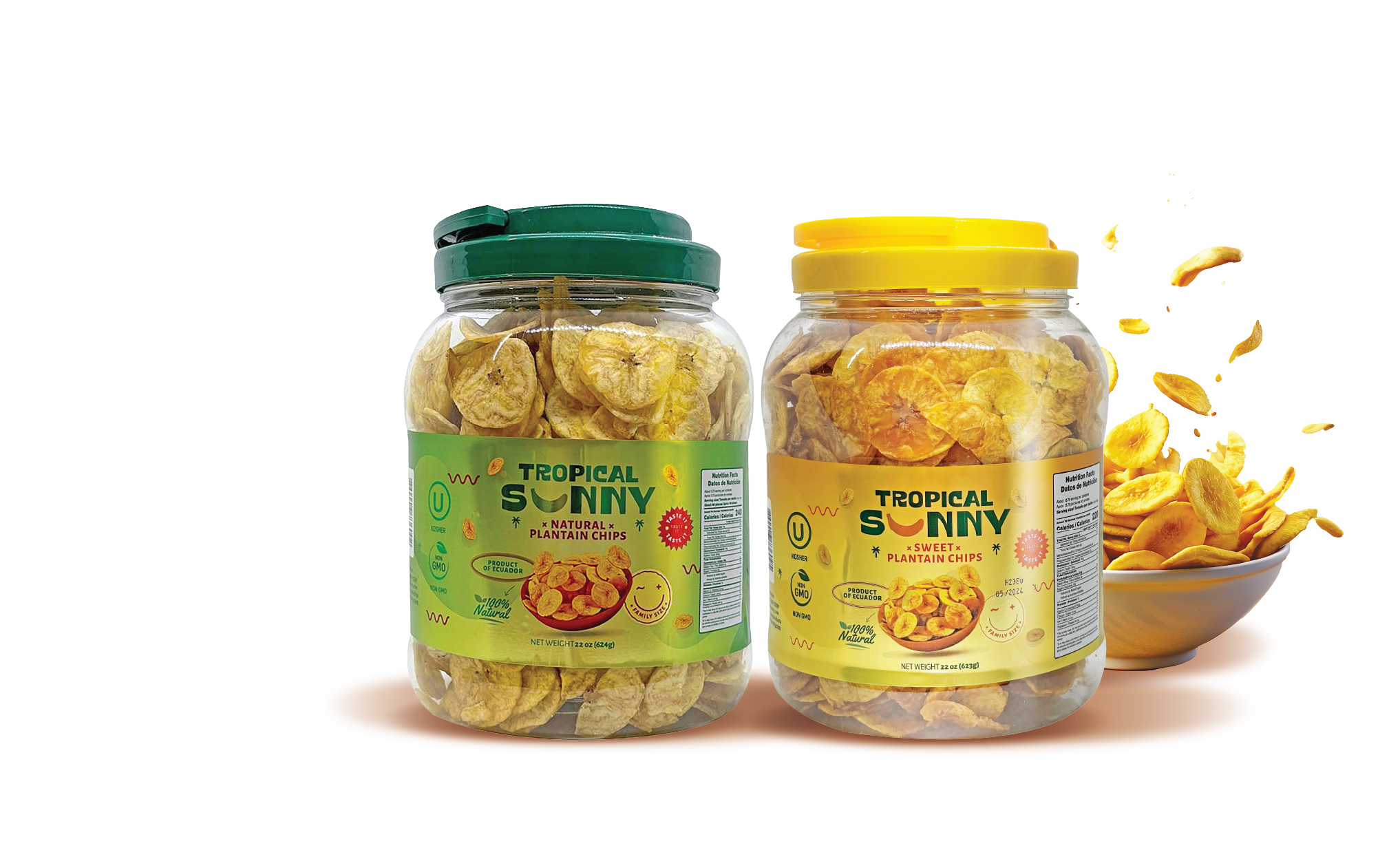 Tropical Sunny Plantain Chips 20 oz 6-Count