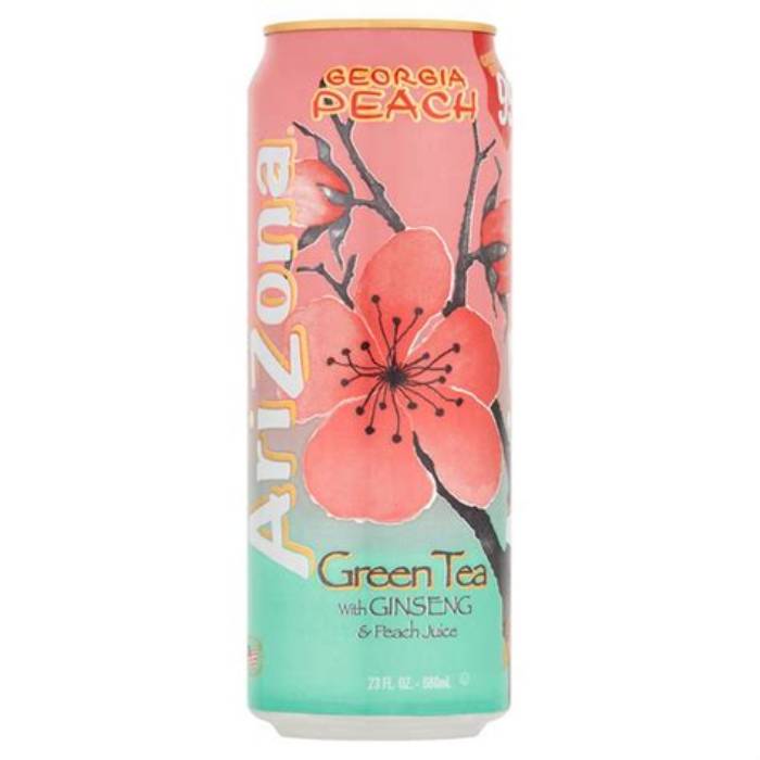 Arizona Green Tea Georgia Peach 23.5 oz 24-Pack