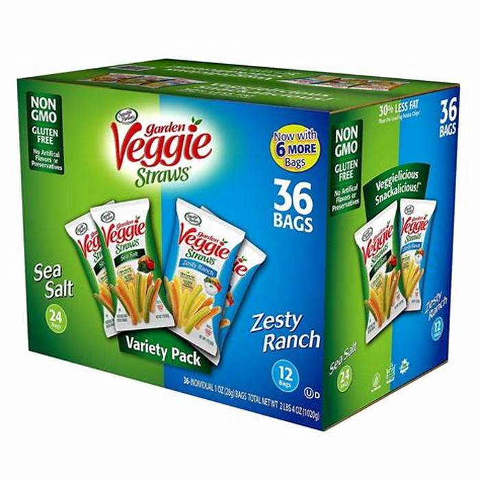 Garden Veggie Straws Variety (24 Sea Salt & 12 Zesty Ranch) 1 oz 36-Pack