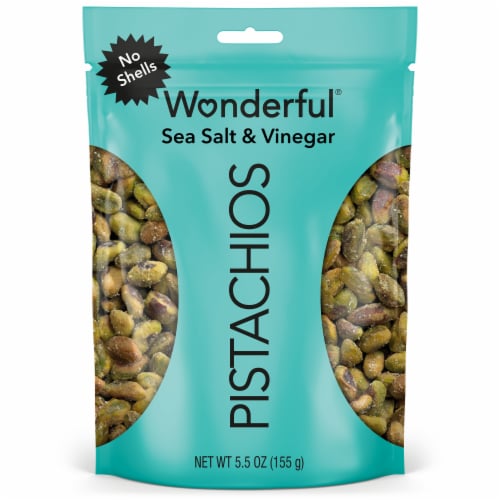 Wonderful Pistachios No Shells Salt & Vinegar 5.5 oz 10-Count