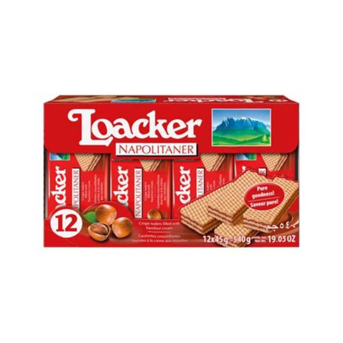 Loacker Wafer Hazelnut 45 g 12-Pack