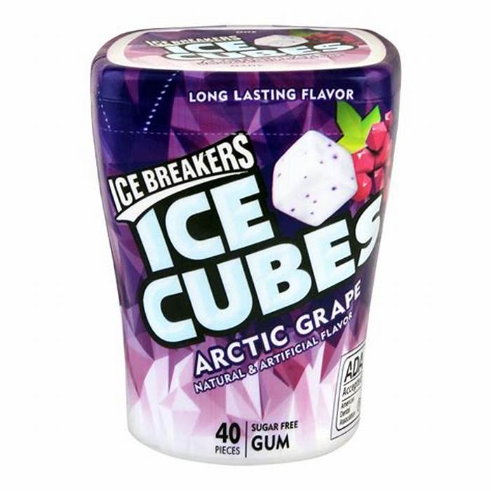 Ice Breakers Ice Cubes Grape Bottle 40 Pieces 4-Pack