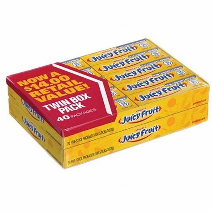 Wrigley's Juicy Fruit 5 Sticks 2x20-Pack