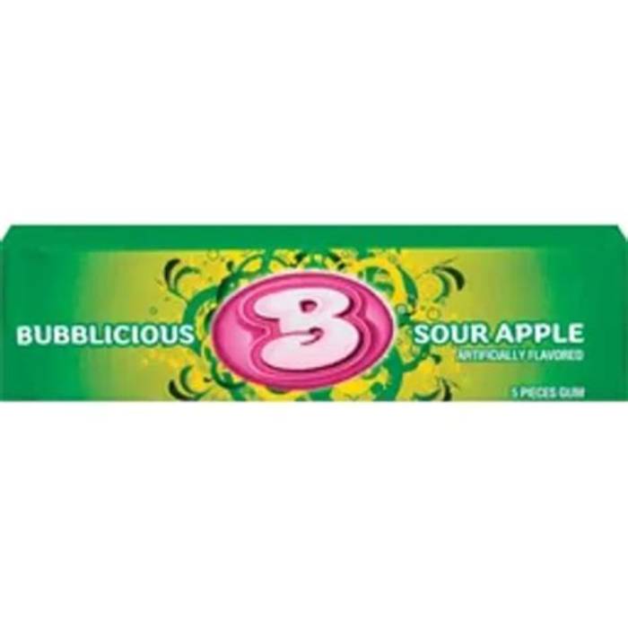 Bubblicious Sour Apple 5 Pieces 18-Pack