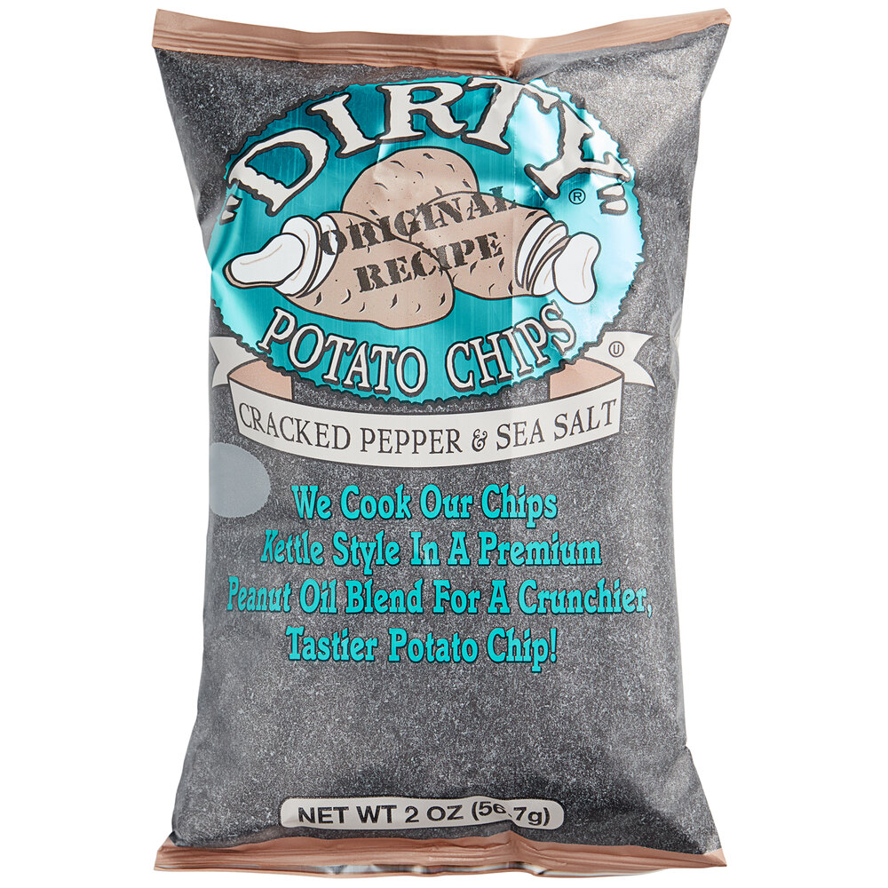 Dirty Potato Chips Cracked Pepper & Sea Salt 2 oz 25-Count