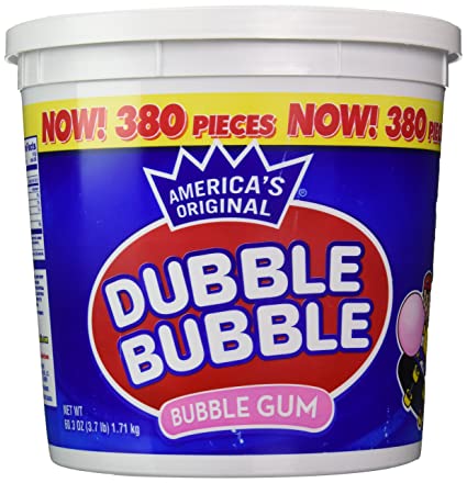 Dubble Bubble Bubble Gum Jar 380-Count