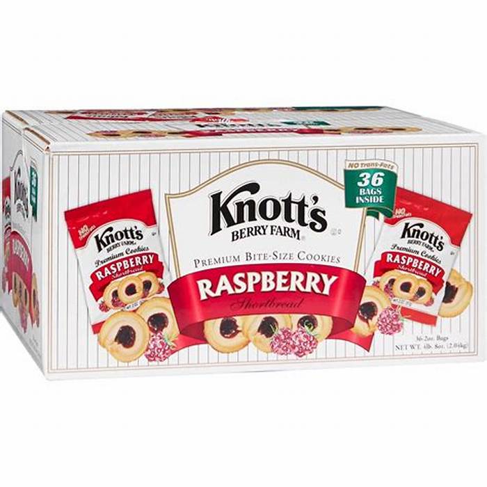 Knott's Berry Farm Raspberry Shortbread Cookies 2 oz 36-Pack