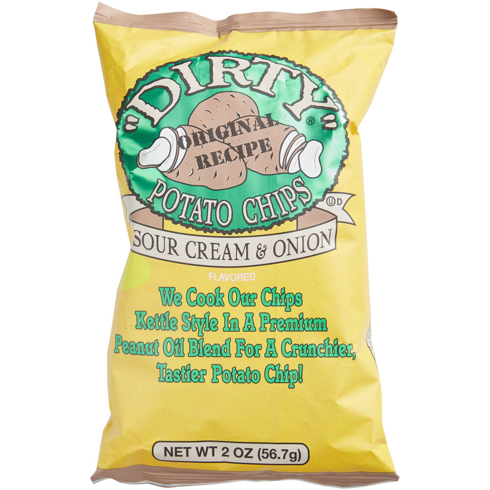 Dirty Potato Chips Sour Cream & Onion 2 oz 25-Count