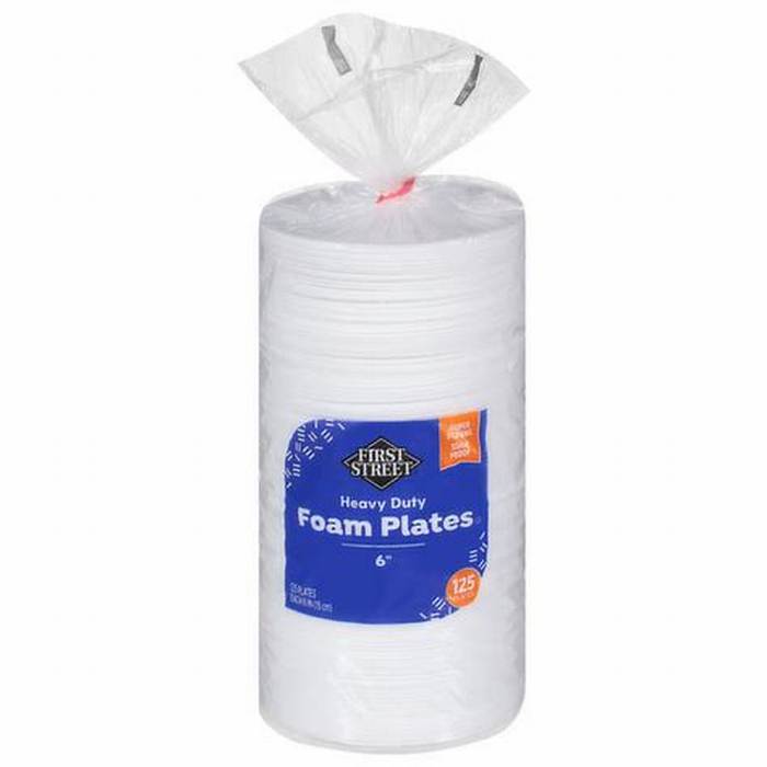 Foam Plate Small 6" 20-Count 50-Pack
