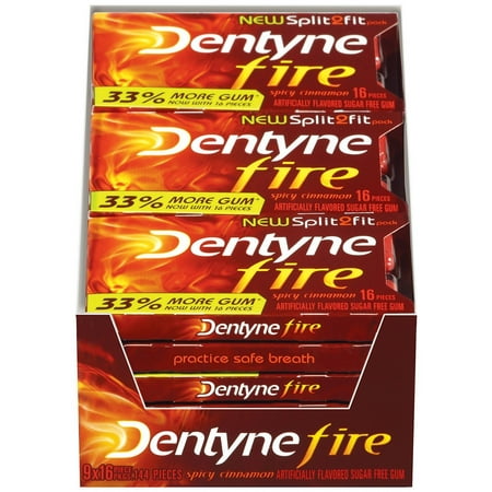 Dentyne Spicy Cinnamon 16 Pieces 9-Pack