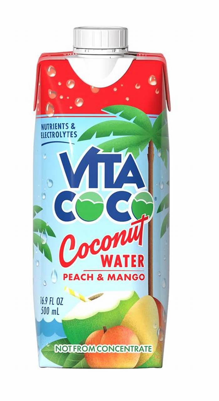 Vita Coco Peach Mango Coconut Juice 17 oz 12-Pack
