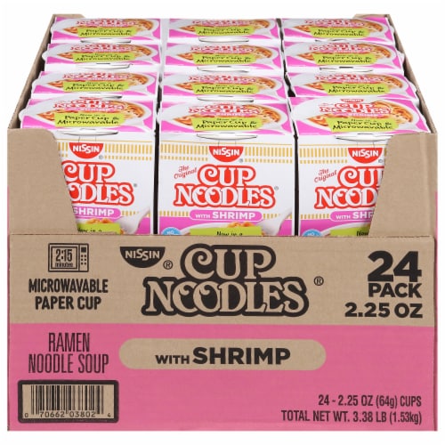 Nissin Cup Noodles Shrimp Flavor 2.25 oz 24-Pack