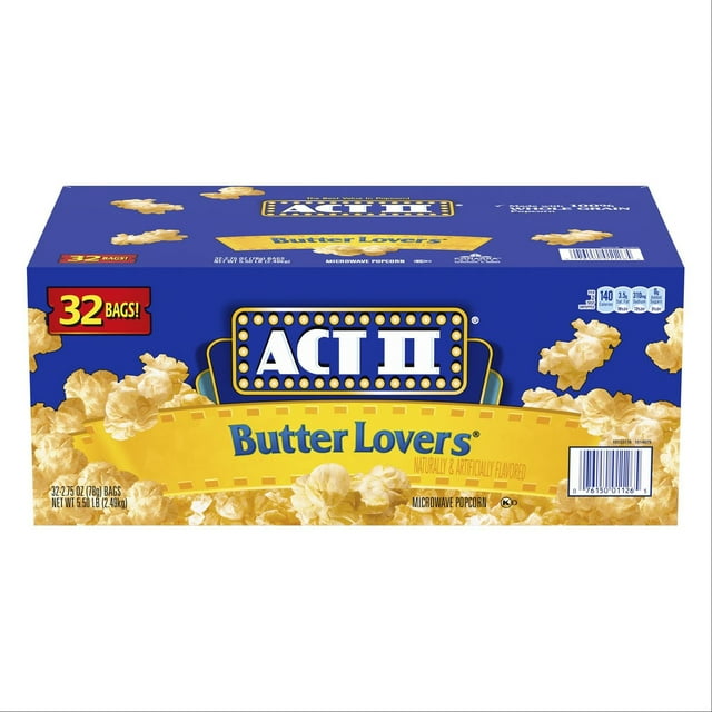 Act II Butter Lovers Popcorn 2.75 oz 32-Pack