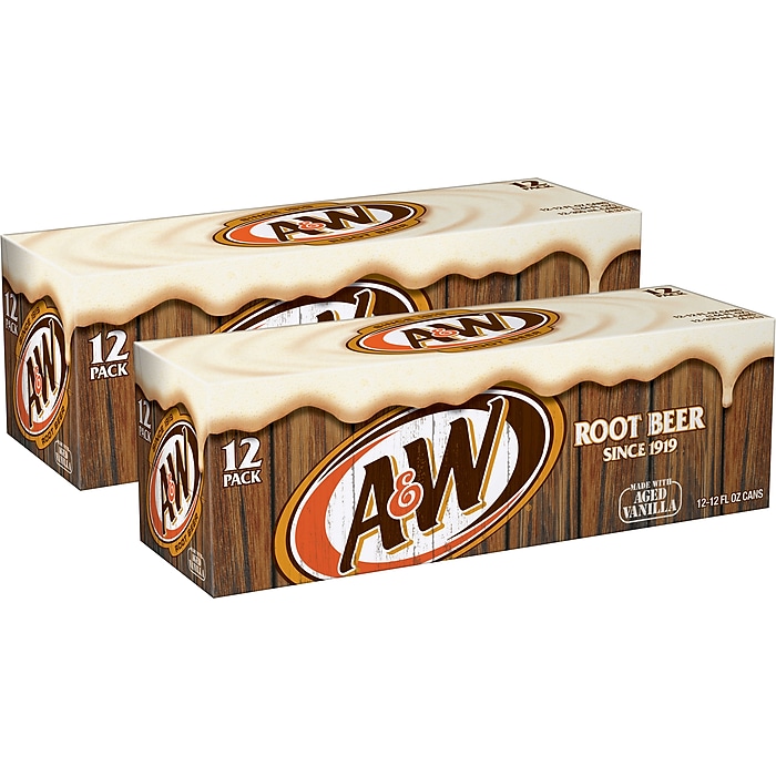 A&W Root Beer Can 12 oz 24-Pack