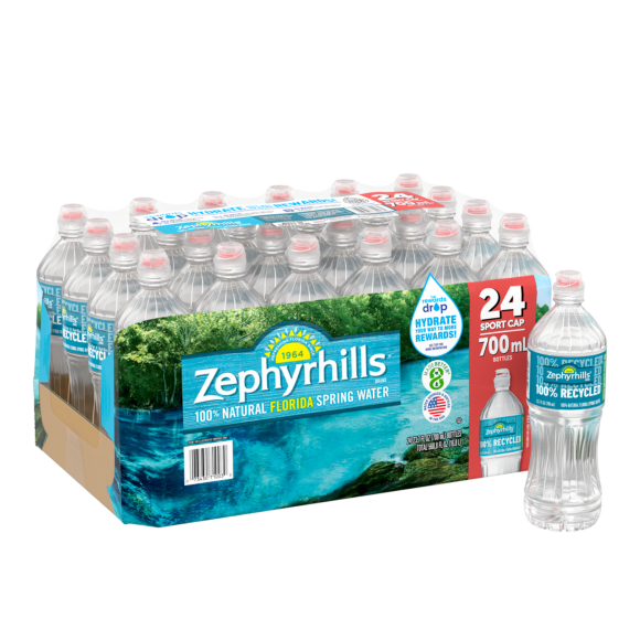 Zephyrhills Spring Water Sport Cap 24 oz 24-Pack