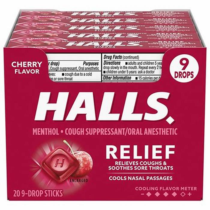 Halls Cherry 9 Drops 20-Pack