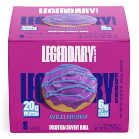 Legendary Protein Sweet Roll Wild Berry 2.3 oz 8-Pack