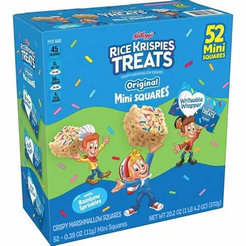 Kellogg's Rice Krispies Treats Mini Squares Rainbow 52-Count