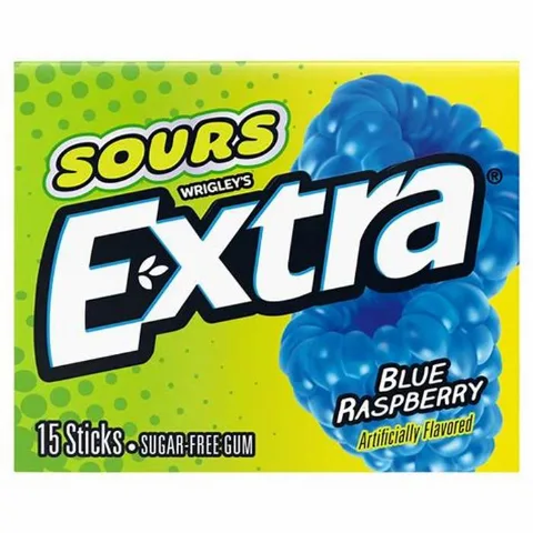 Extra Sours Blue Raspberry 15 Sticks 10-Pack