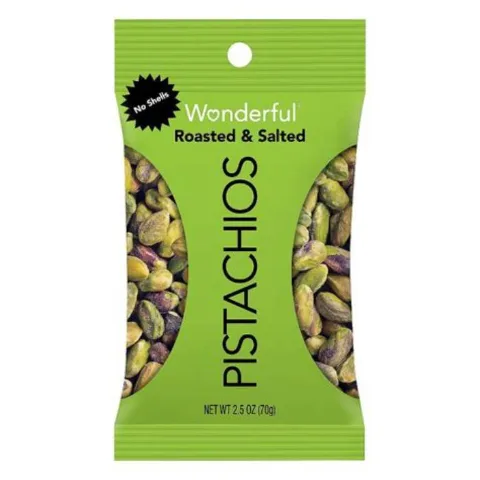 Wonderful Pistachios No Shells Roasted & Salted 2.5 oz 3x8-Pack