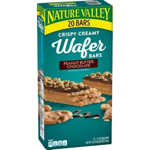 Nature Valley Crispy Peanut Butter Chocolate Wafer Bar 1.3 oz 20-Pack
