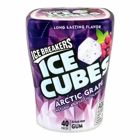 Ice Breakers Ice Cubes Grape Bottle 40 Pieces 4-Pack