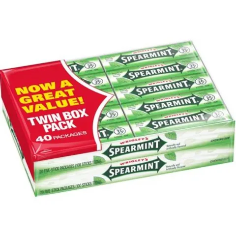 Wrigley's Spearmint 5 Sticks 2x20-Pack