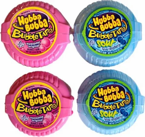 Hubba Bubba Bubbletape Assorted Gum 2 oz 12-Pack