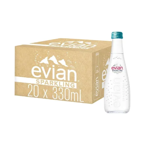 Evian Sparkling Water Glass Small 330 ml 20-Pack