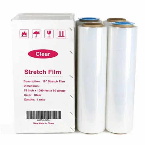 Stretch Wrap Clear 18 x 1000 85 ga 4 Rolls