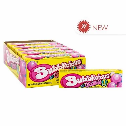 Bubblicious Bubblegum 5 Pieces 18-Pack
