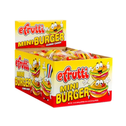 eFrutti Mini Burger Gummi Candy 0.32 oz 60-Count