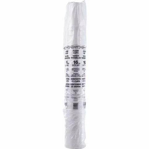 Foam Cup 16 oz 25-Count 40-Pack