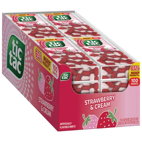 Tic Tac Strawberries & Cream 1.7 oz 12-Pack