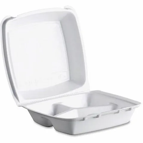 Foam Hinged Lid Takeout Container 200-Count