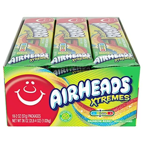 Airheads Xtremes Sour Straws 18 Rolls