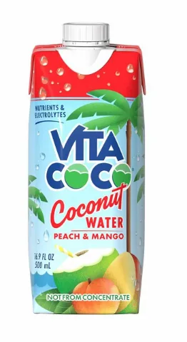 Vita Coco Peach Mango Coconut Juice 17 oz 12-Pack