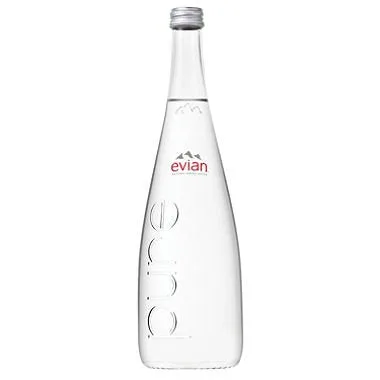 Evian Water Big Glass 750 ml 12-Pack