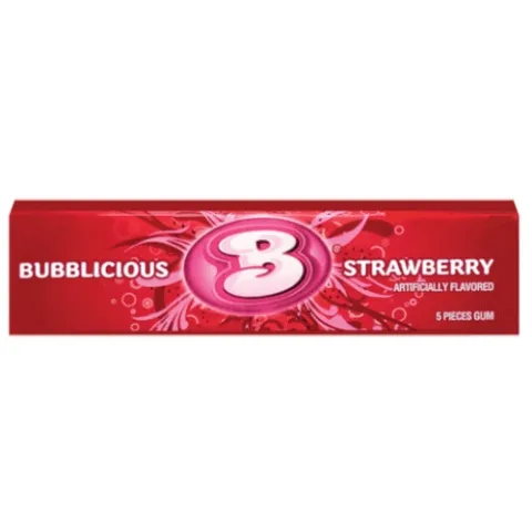 Bubblicious Strawberry 5 Pieces 18-Pack