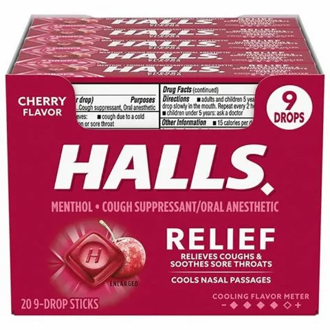 Halls Cherry 9 Drops 20-Pack