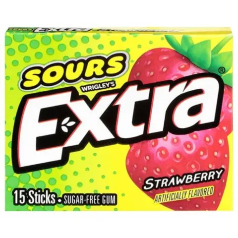 Extra Sours Strawberry 15 Sticks 10-Pack